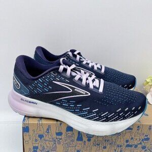 Brooks Glycerin 20 Running Shoe Peacoat/Ocean/Pastel Lilac Womens US 12